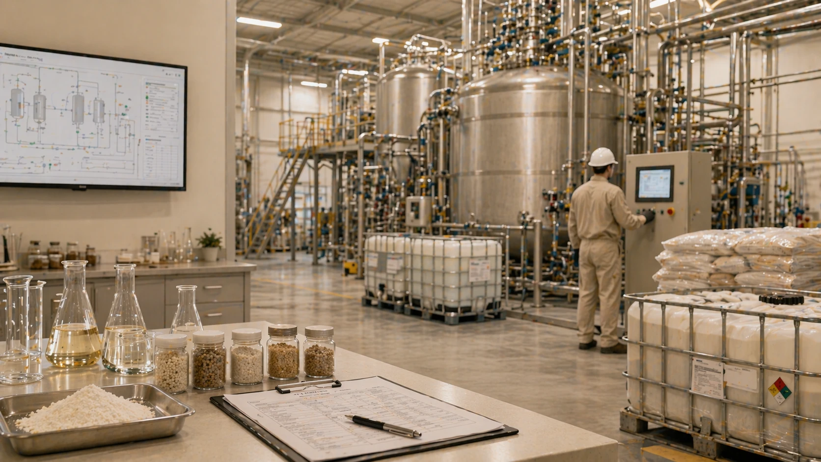 Chemische Produktion und Chargenkontrollumgebung