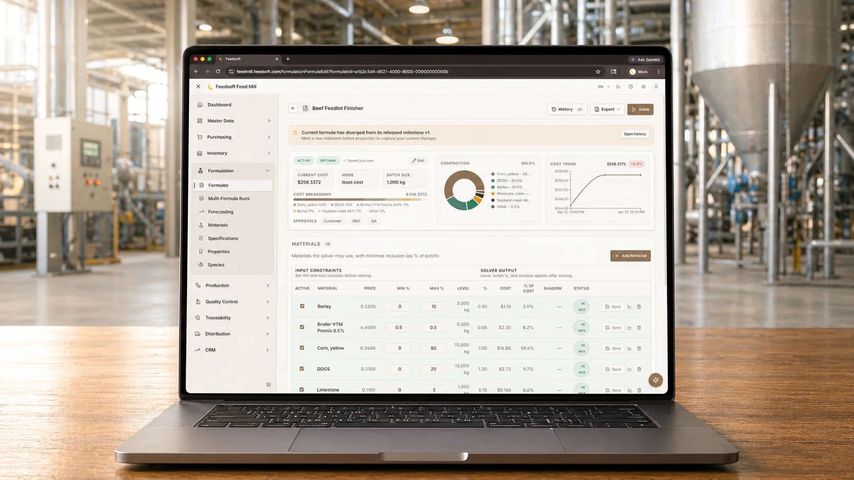 Feedsoft platform screenshot